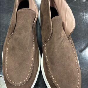 Men's Brown Suede Slip-On Shoes
